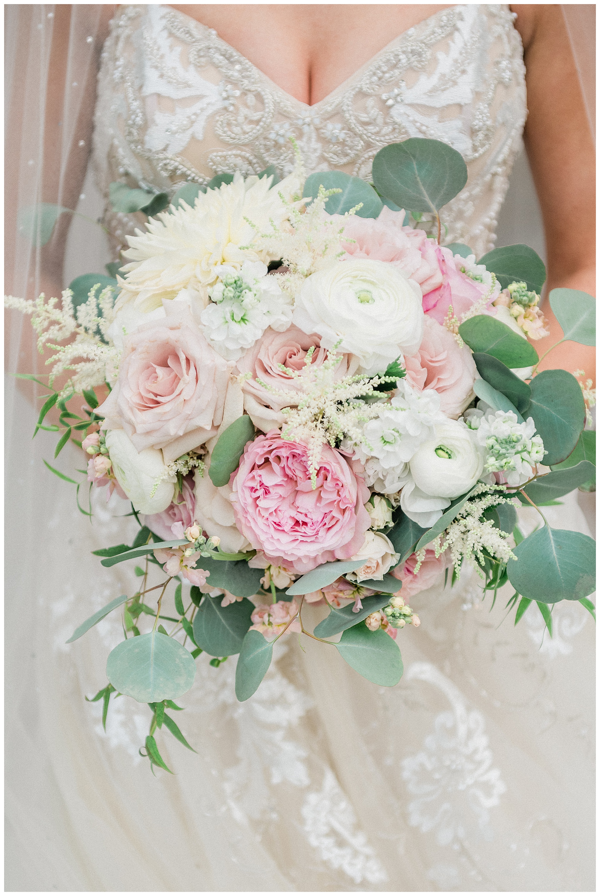Wedding Bouquet with Garden Roses